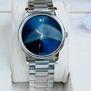 Movado Classic Museum Navy Dial Men's Watch NEW IN BOX
